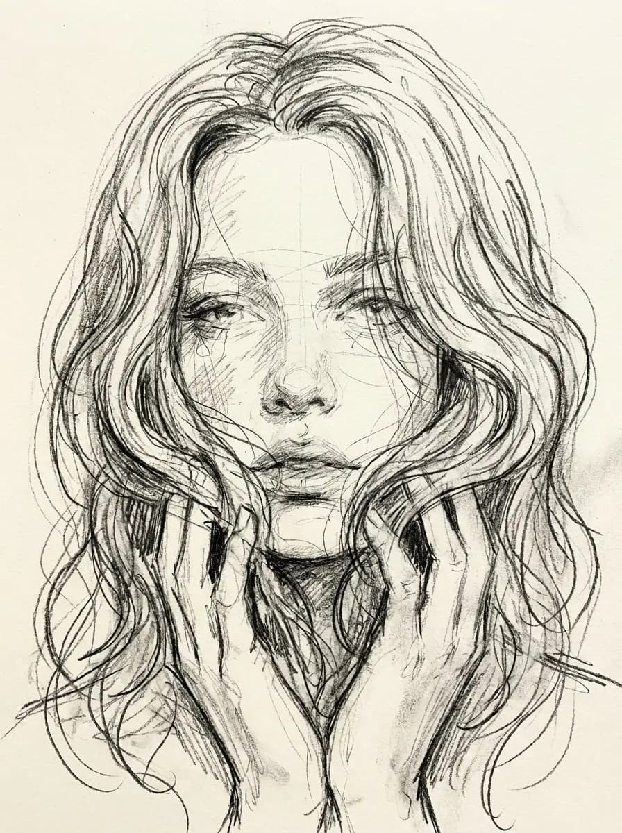 A pencil sketch portrait revealed for a previous reader.
